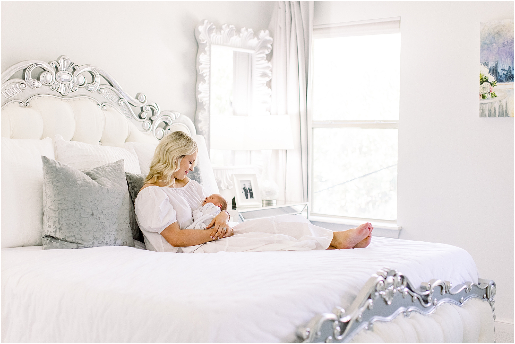 in home lifestyle newborn photographer in oklahoma