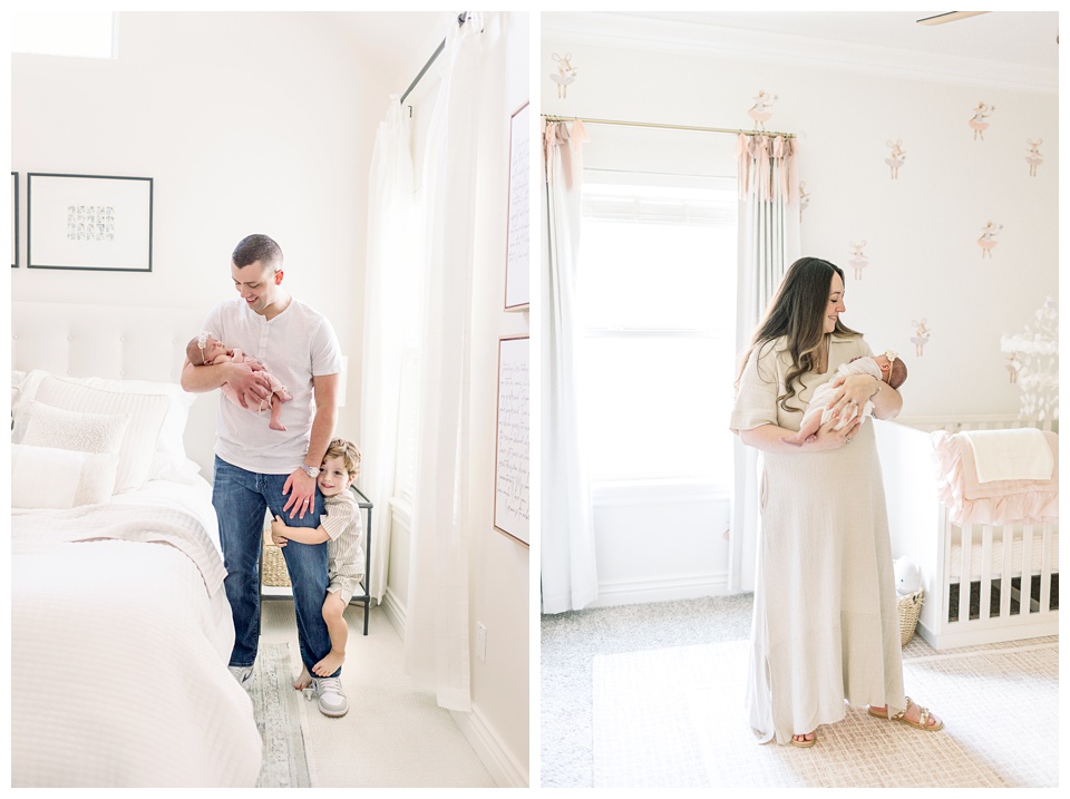 newborn session at clients home